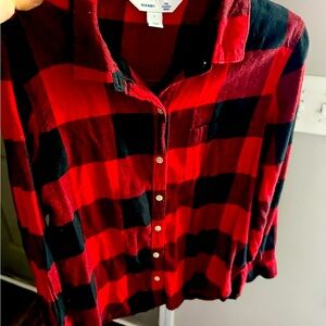 Old Navy Classic Red Plaid Women’s Flannel